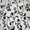 Black on White Minuet -  Chair Ties/Sashes Rental Fabric Sample