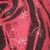 Burgundy Embroidery Taffeta -  Table Linens Rental Fabric Sample