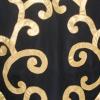Gold on Black Swirling Fantasy -  Chair Bands/Caps Rental Fabric Sample