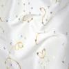 White Embroidery Taffeta -  Table Linens Rental Fabric Sample