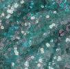 Teal Sequin -  Table Runners Rental Fabric Sample