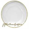 Gold Beaded (Clear Glass) - Charger Plates Additional Rentals Rental Fabric Sample