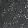 Black Flowery Meadow - Glitz/Glamour Overlays Rental Fabric Sample