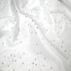Snow White Embroidery Taffeta - Designer Fabrics Chair Ties/Sashes Rental Fabric Sample