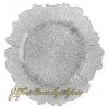 Silver Leaf (Glass) - Charger Plates Additional Rentals Rental Fabric Sample